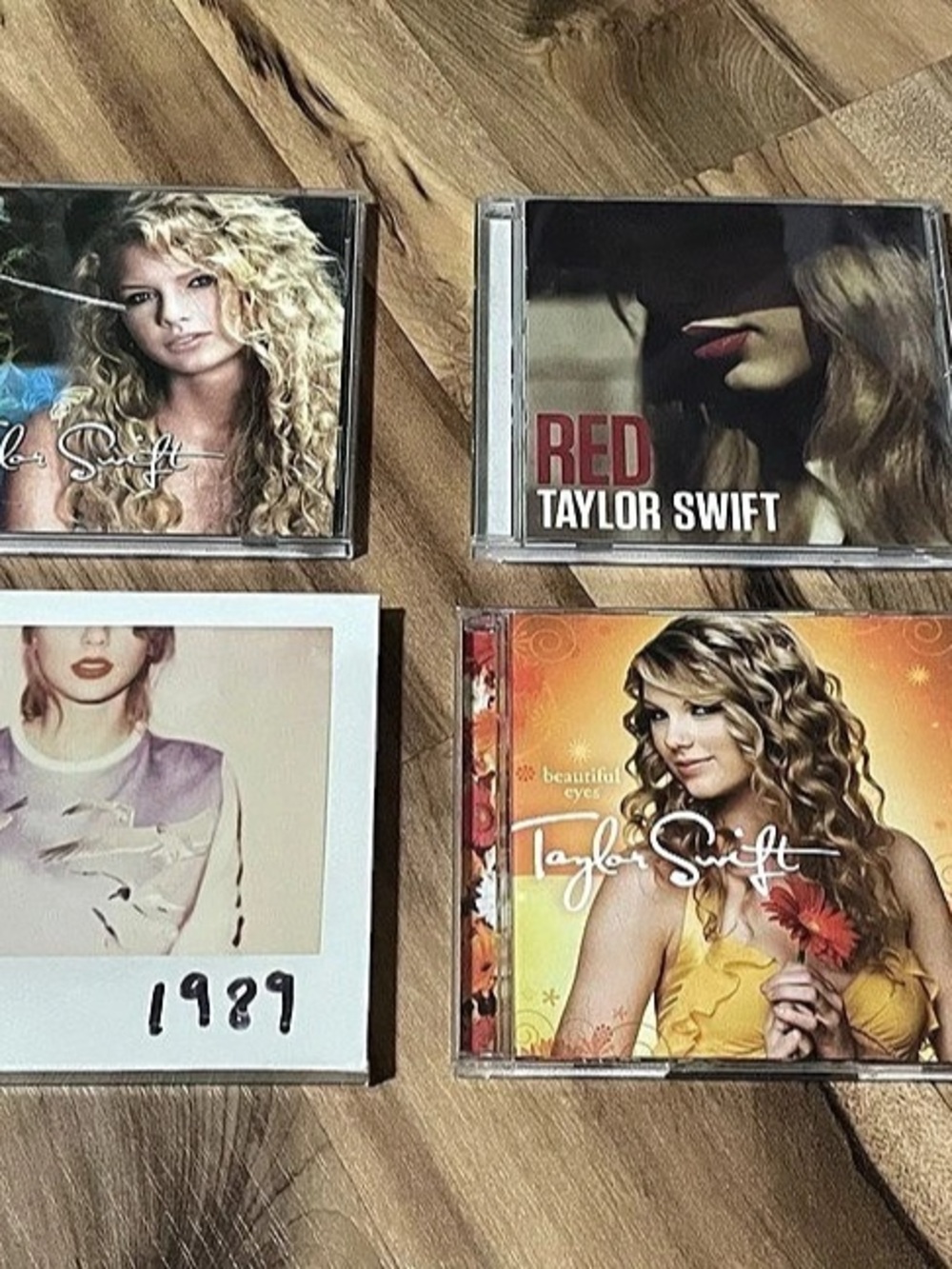 Taylor Swift CD Lot Bundle of 4 -Beautiful Eyes Rare EP CD/DVD, Debut, Red, 1989